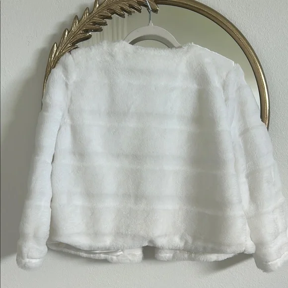 Nina Leonard Ivory Faux Fur Jacket - Picture 6 of 9